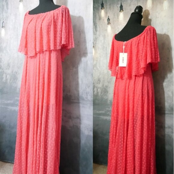 Likely Long Pink Dress Size 10 - Picture 1 of 5